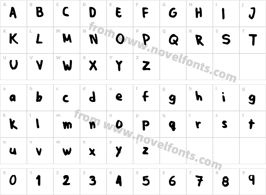 JPfontCharacter Map