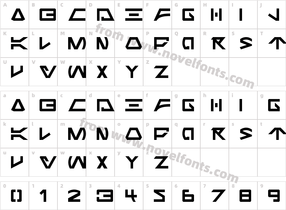 Jabba the FontCharacter Map