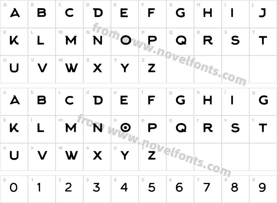 Jacked_FontCharacter Map