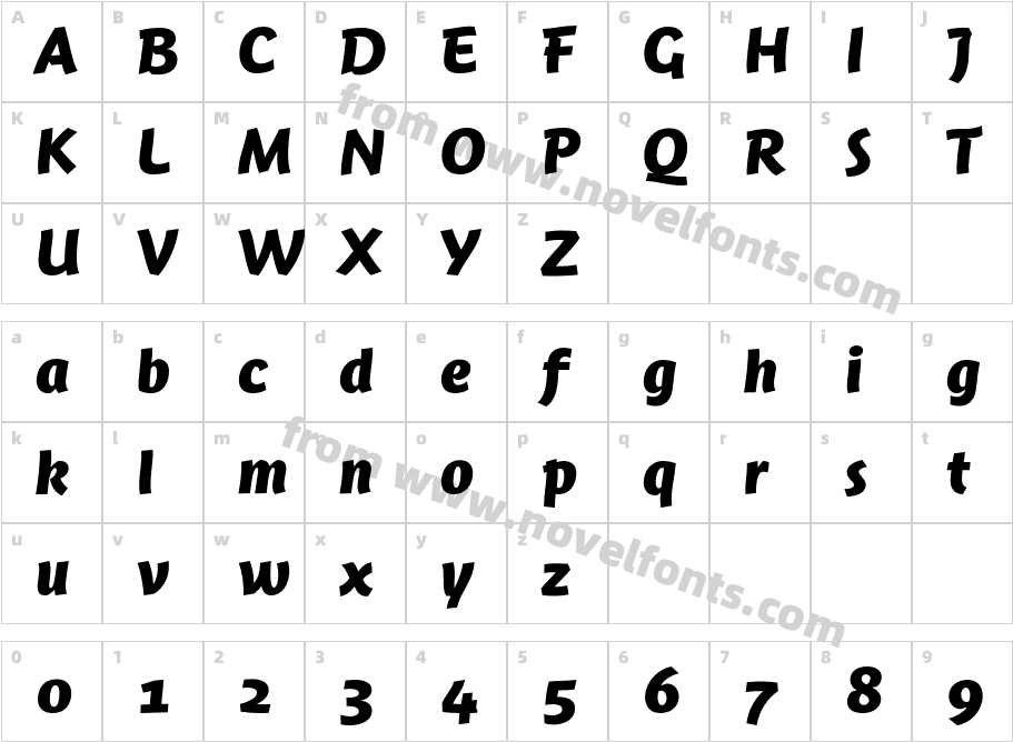 Jambono-BoldCharacter Map