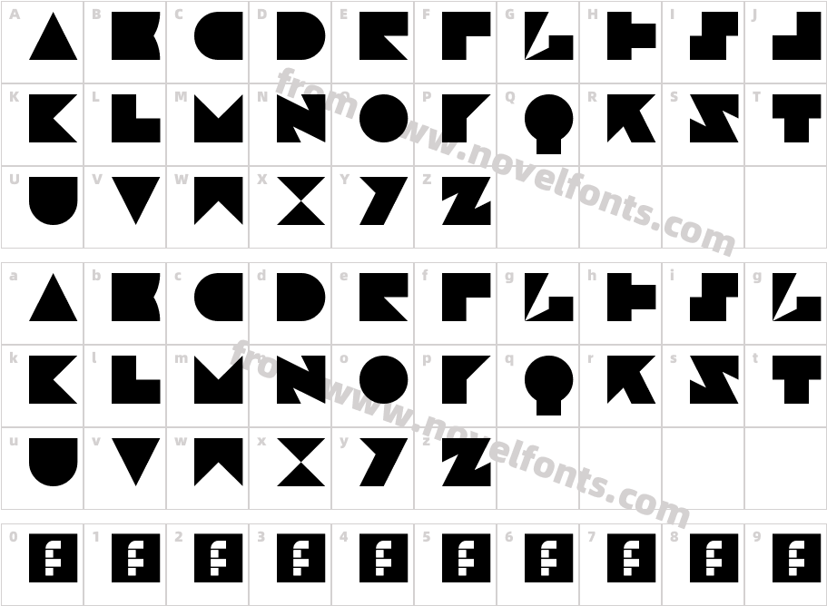 Jamstone RegularCharacter Map