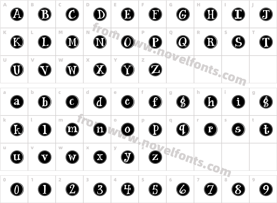 Janda Siesta SunriseCharacter Map