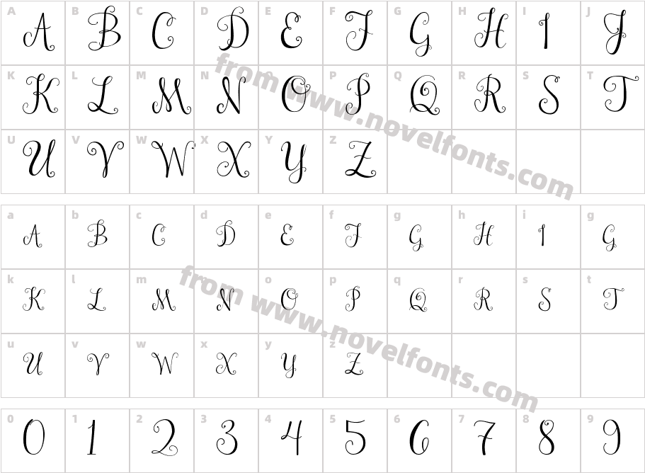 Janda Stylish MonogramCharacter Map