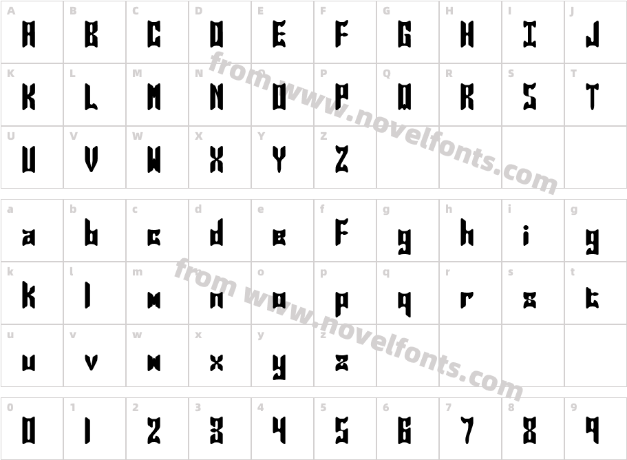 Jasper Solid (BRK)Character Map