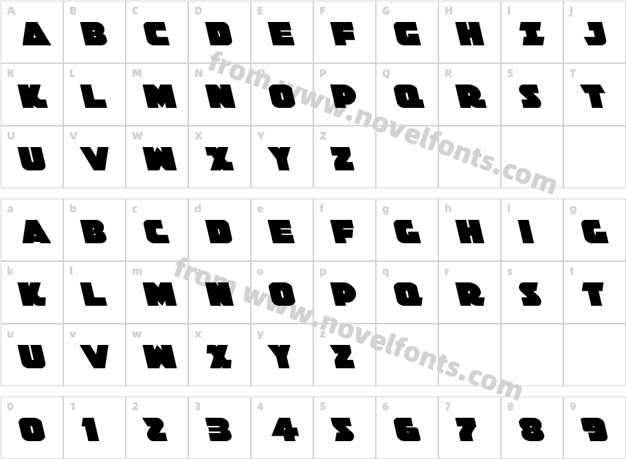 Jedi Special Forces LeftalicCharacter Map