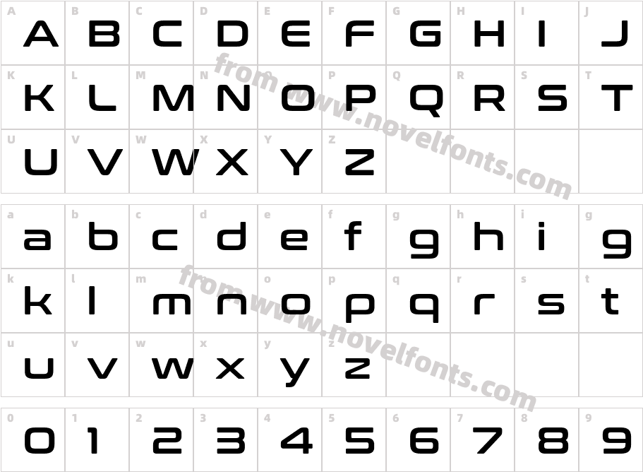 ConthraxSb-RegularCharacter Map