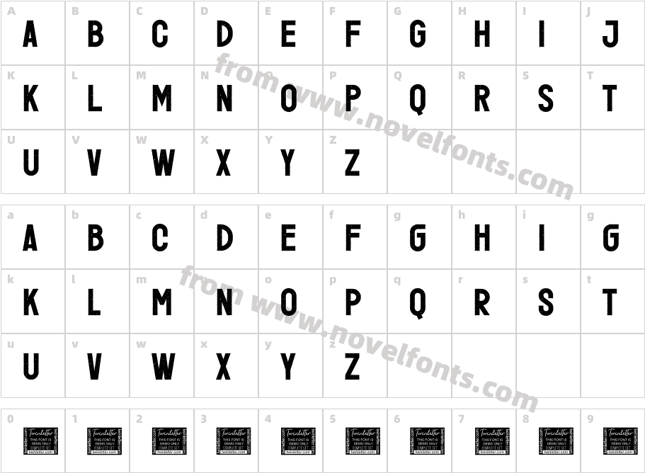 Jefith Stamp Personal UseCharacter Map