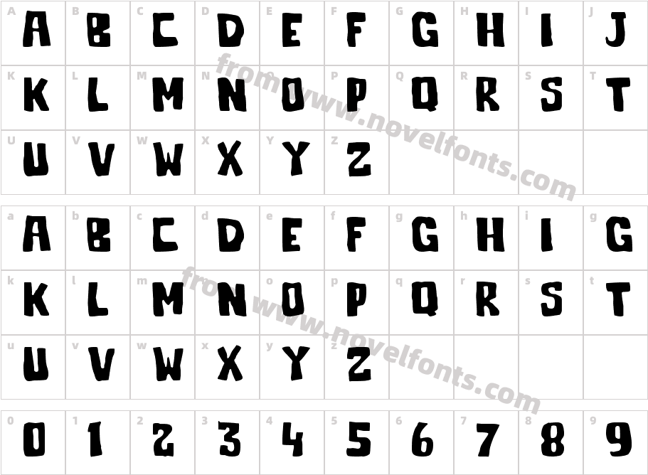 Jelek BoldCharacter Map