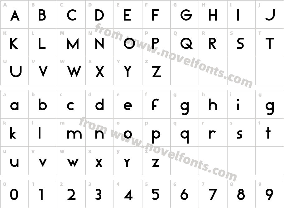 Jesa Script RegularCharacter Map