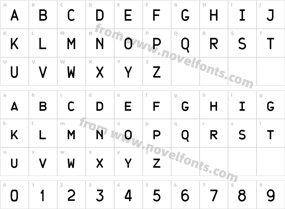 JetJaneMonoCaps BoldCharacter Map