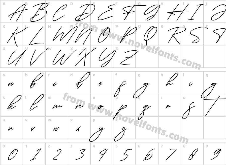 Jhonathan Hartman ItalicCharacter Map