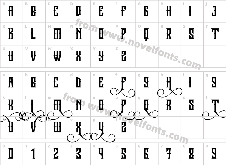 Jibriel Small CapsCharacter Map