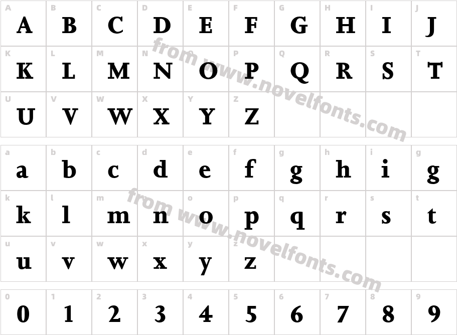 JoannaMTStd-ExtraBoldCharacter Map