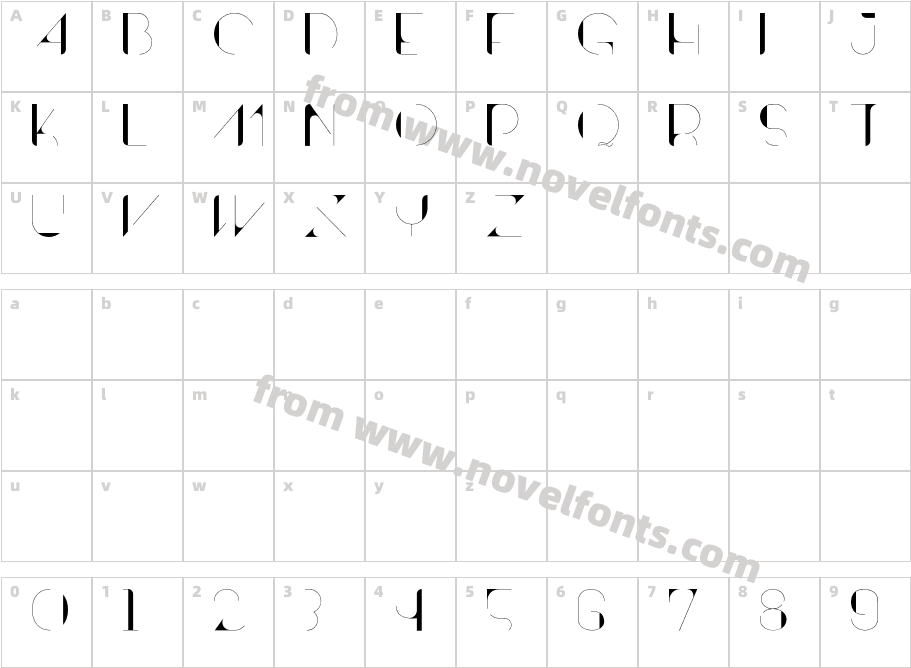 ContrastoCharacter Map