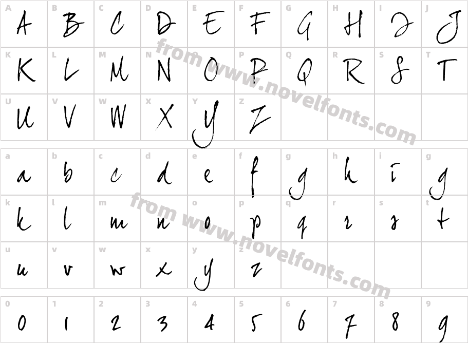 JoeHand2Character Map