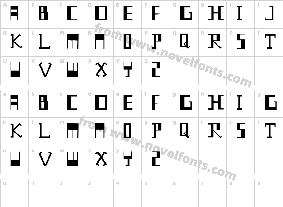 Johnny BracketCharacter Map