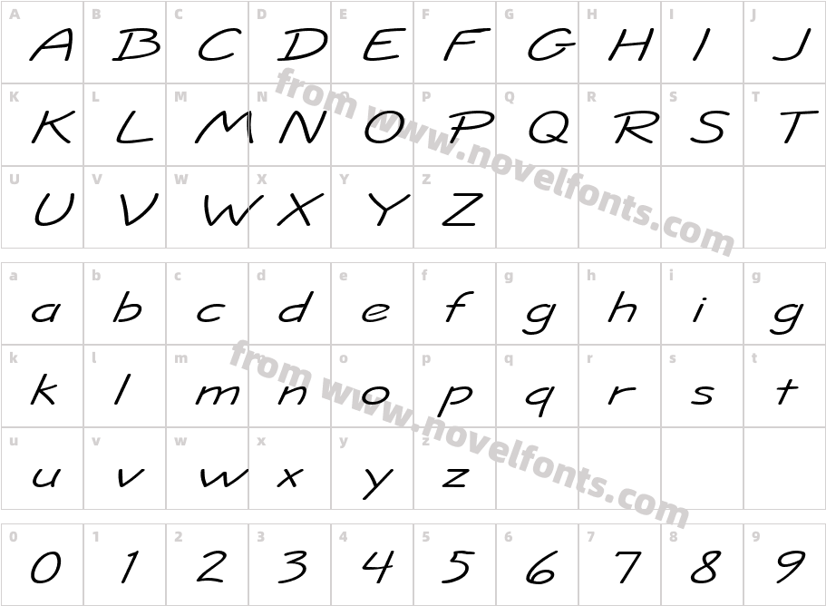 Jolt Extended ItalicCharacter Map