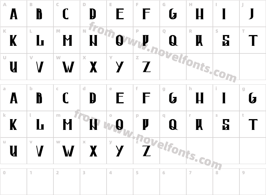 JorntRegularCharacter Map