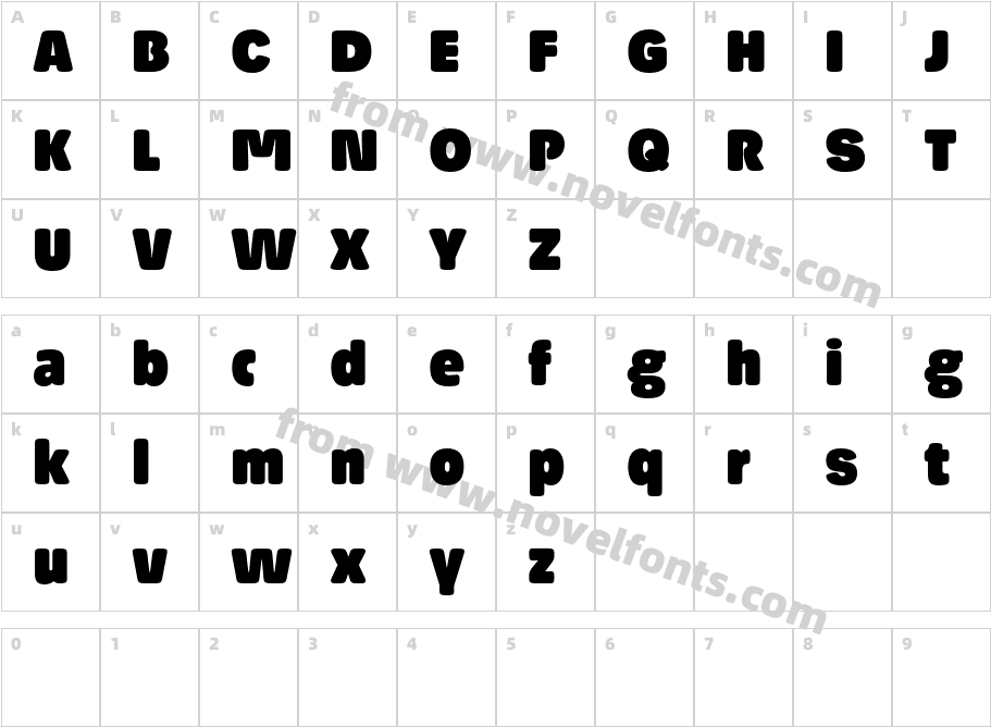 Josefa Rounded Reduced BlackCharacter Map