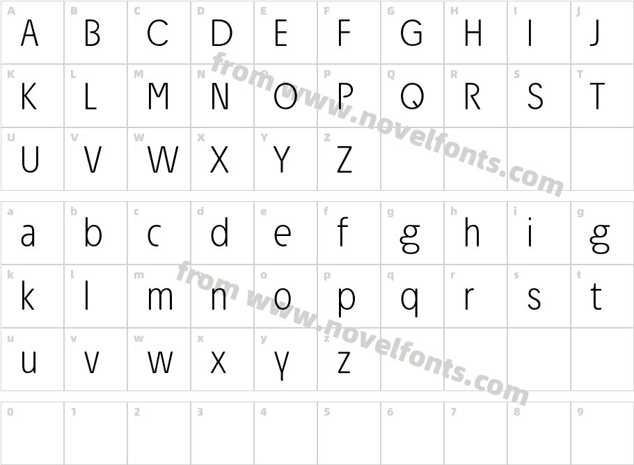 Josefa Rounded Reduced ExtraLightCharacter Map