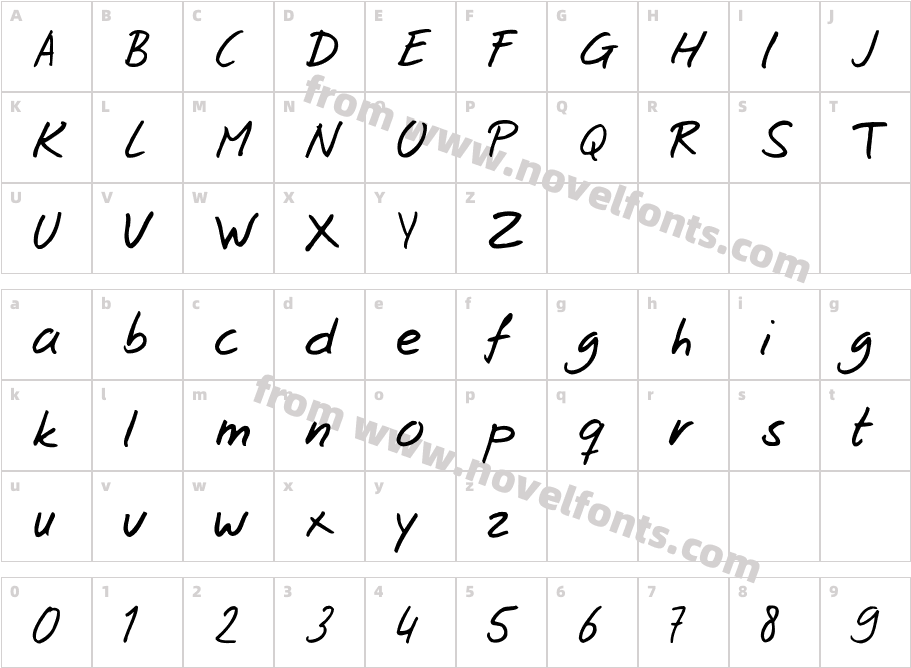 JosschriftCharacter Map