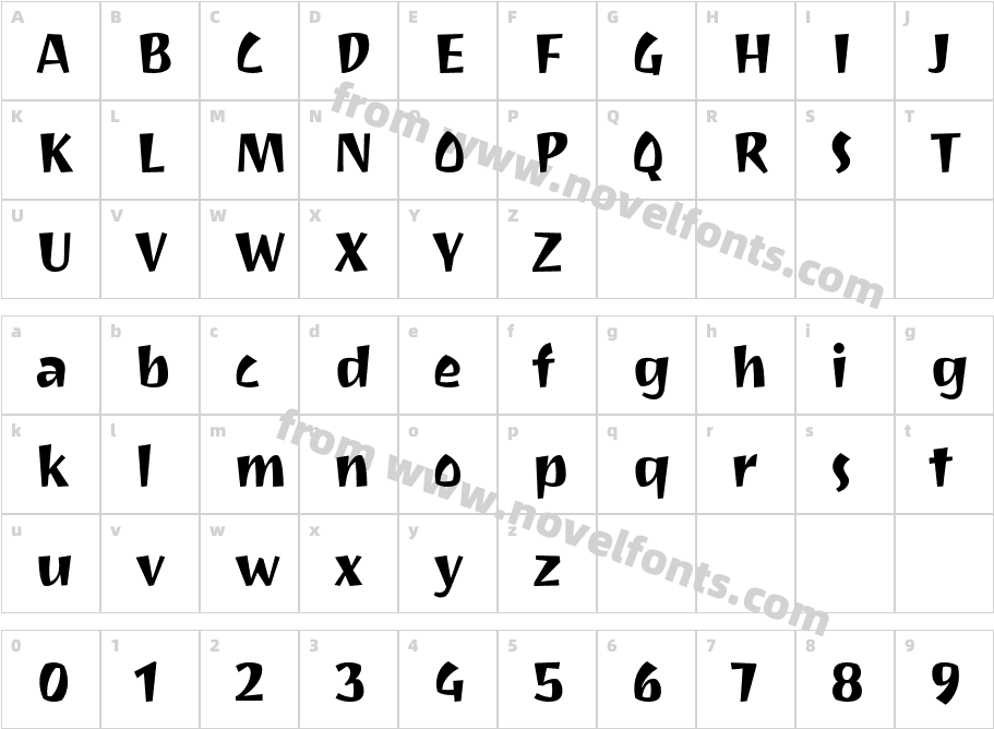 JotiOne-RegularCharacter Map