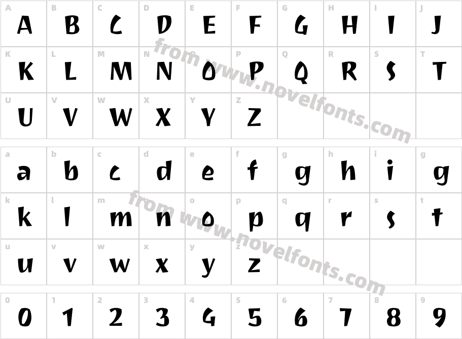 JotiOne-RegularCharacter Map