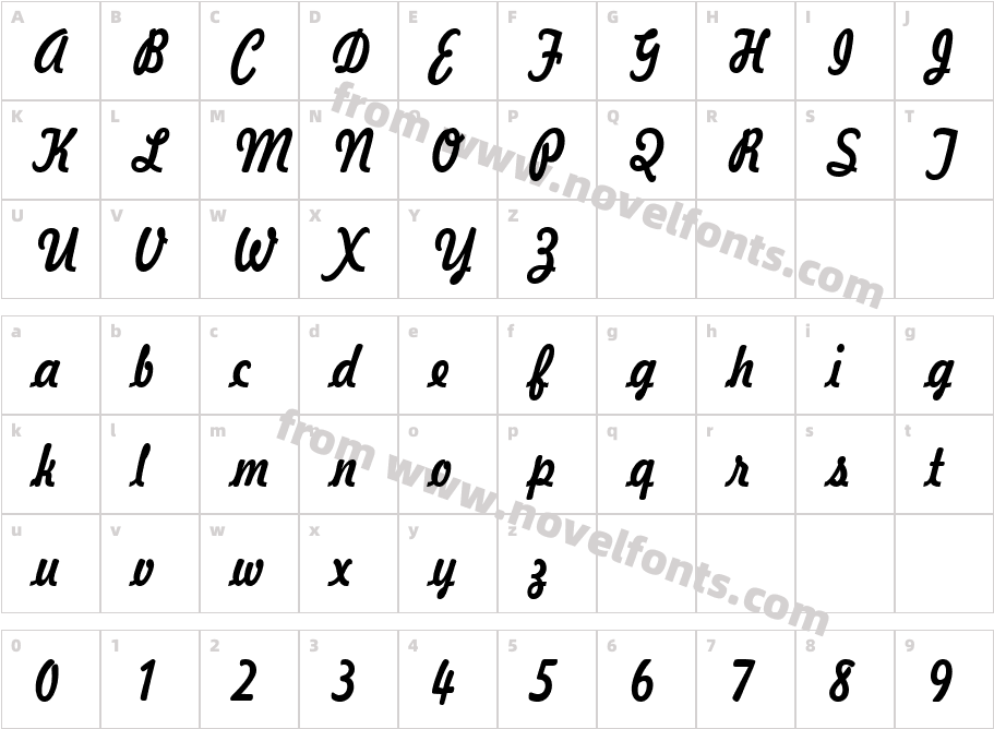 Jott 43 Condensed BoldCharacter Map