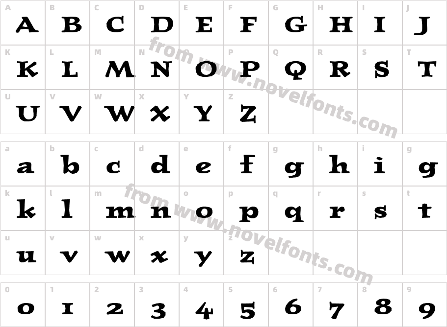 JournalUltraBoldOldstyle BoldCharacter Map