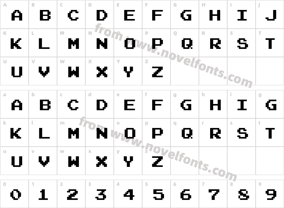 JoystixCharacter Map