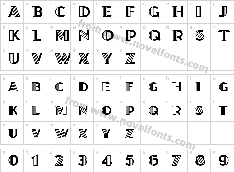 JuanitaDecoITC TTCharacter Map