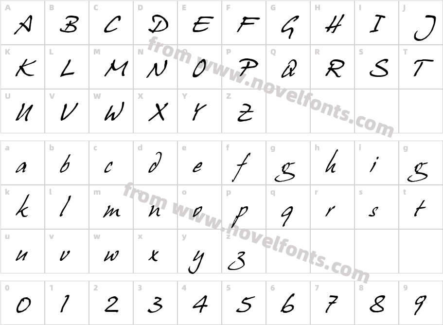 Juergen ItalicCharacter Map