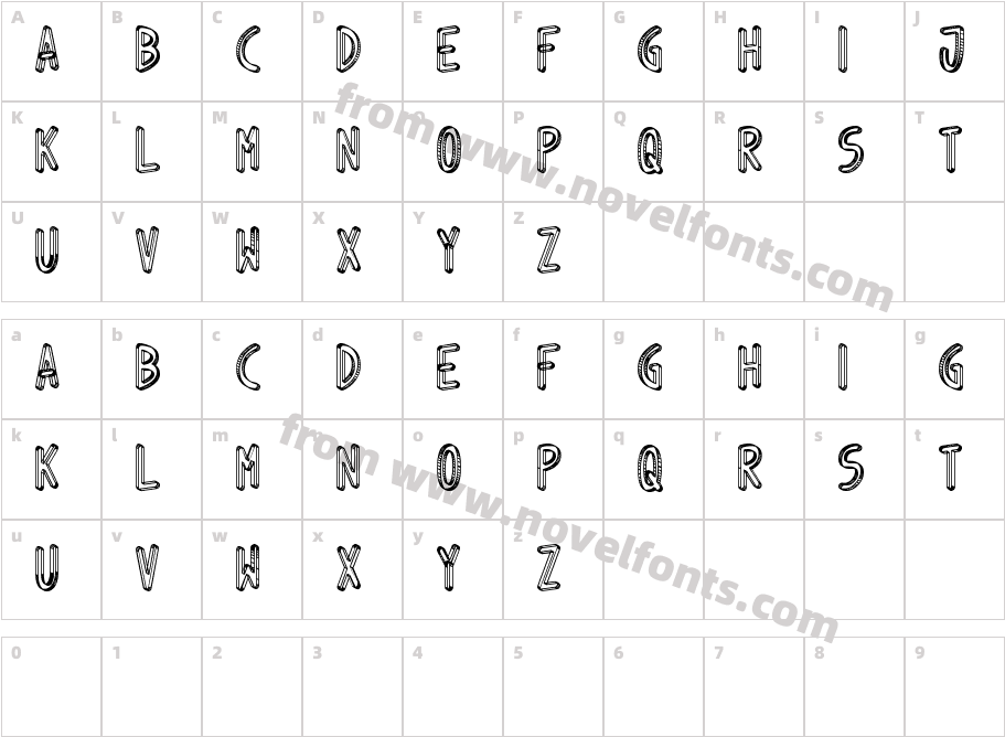 Juino netCharacter Map