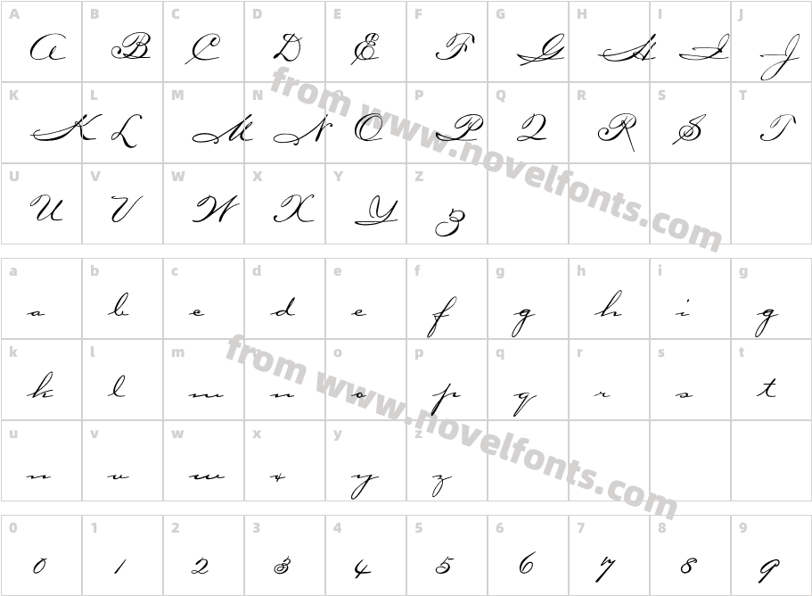 Julia-HandScriptCharacter Map