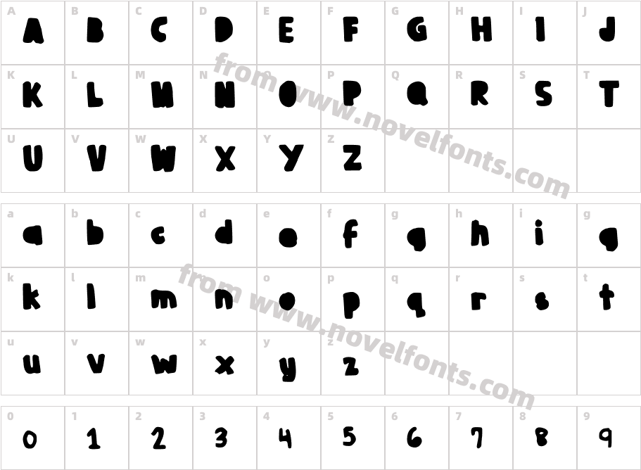 JuliaBoothCharacter Map