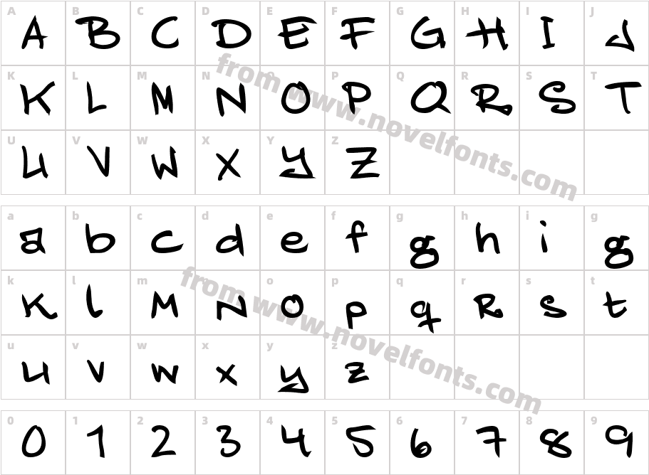 JuliaEngstrm BoldCharacter Map