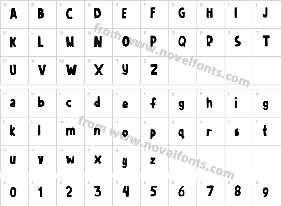 JuliaGBoothCharacter Map