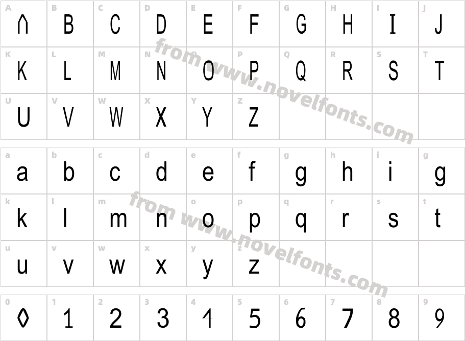 JuliaSoft Special Font N4Character Map