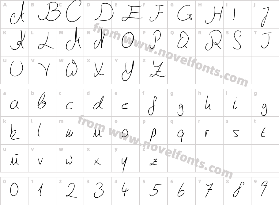 JulliscriptumCharacter Map