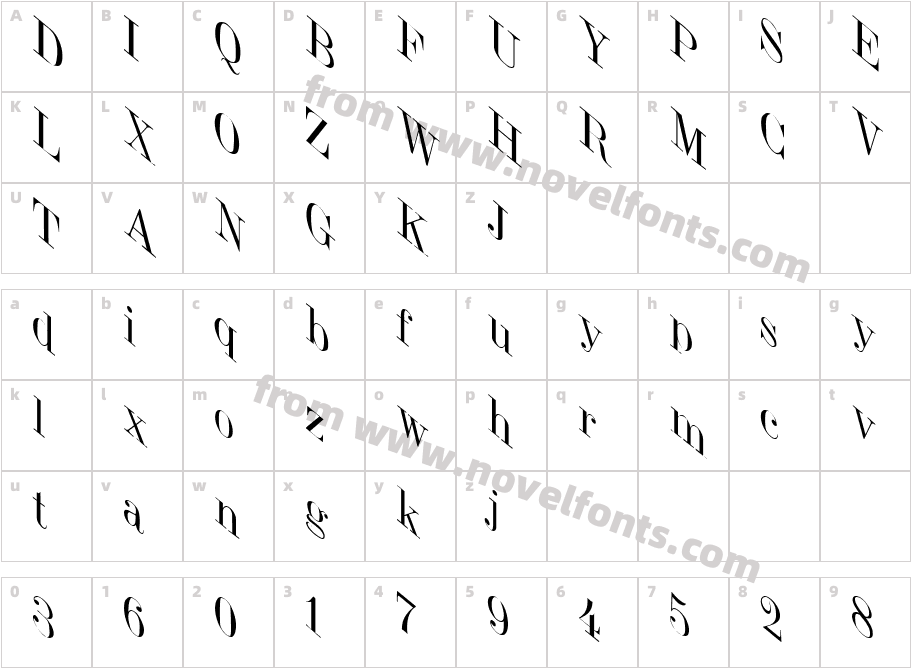 Jumble ItalicCharacter Map