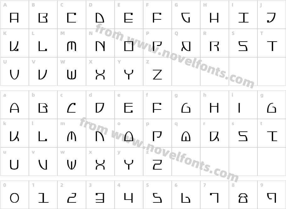 Jumptroops CondensedCharacter Map