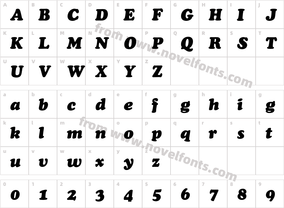 CooperBlackBQ-ItalicCharacter Map