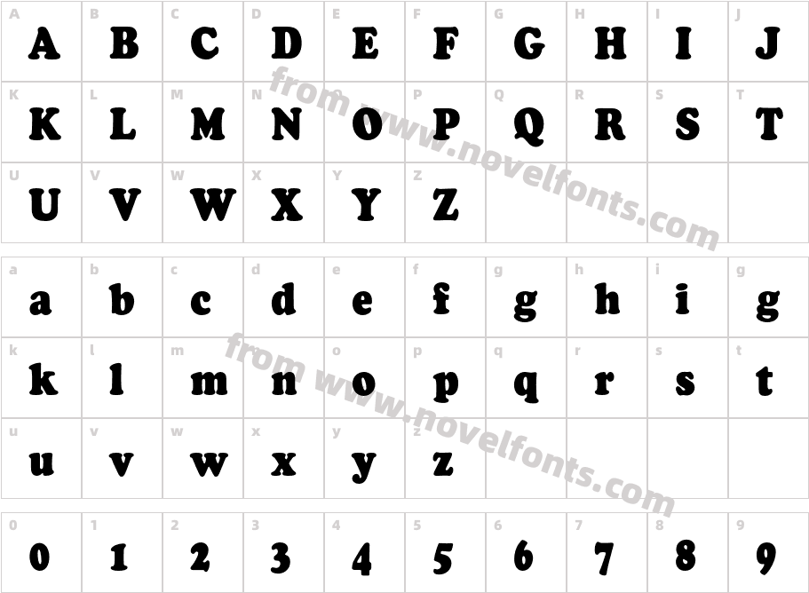 CooperBlackEF-BoldCondensedCharacter Map