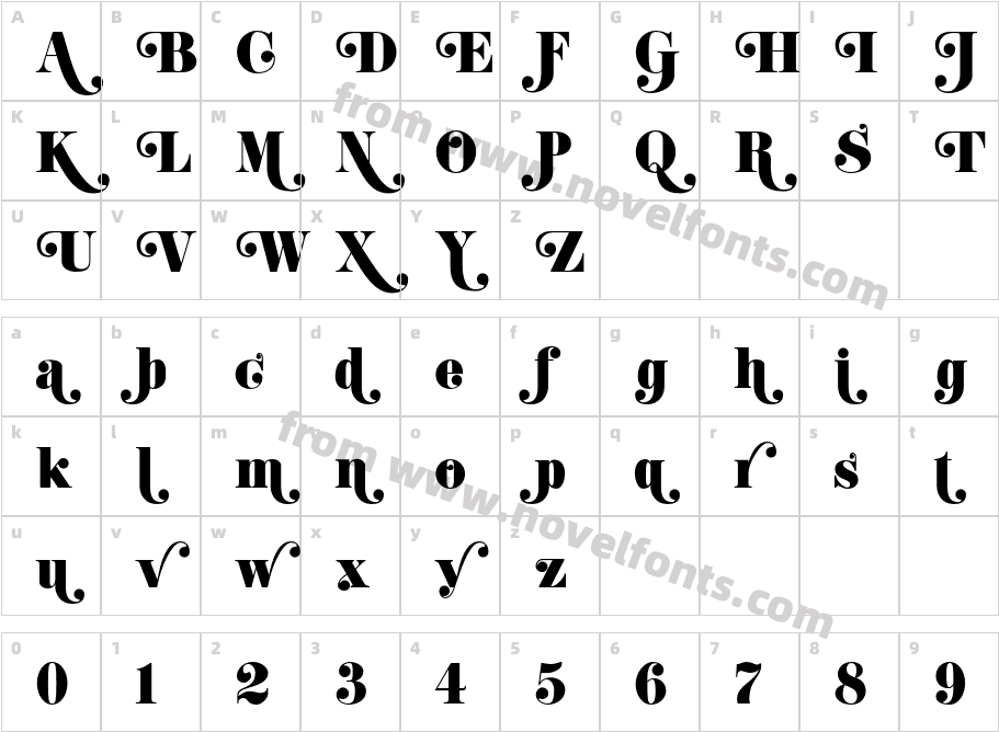 K22 Didoni SwashCharacter Map