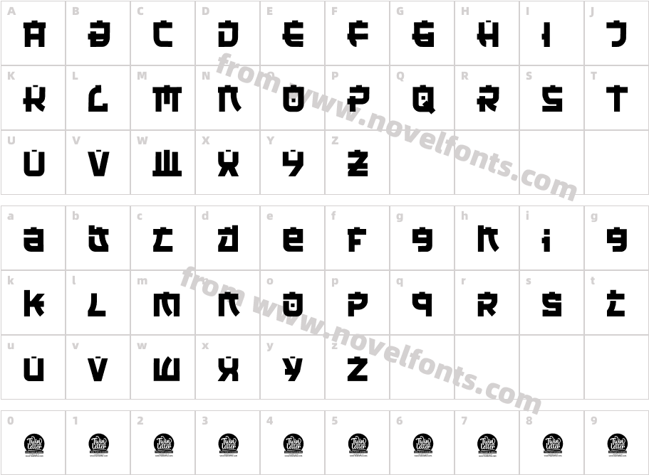 KAWARA Personal UseCharacter Map