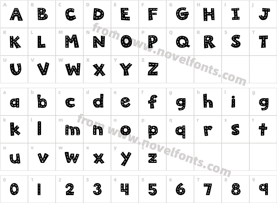 KB3BusRoute123Character Map