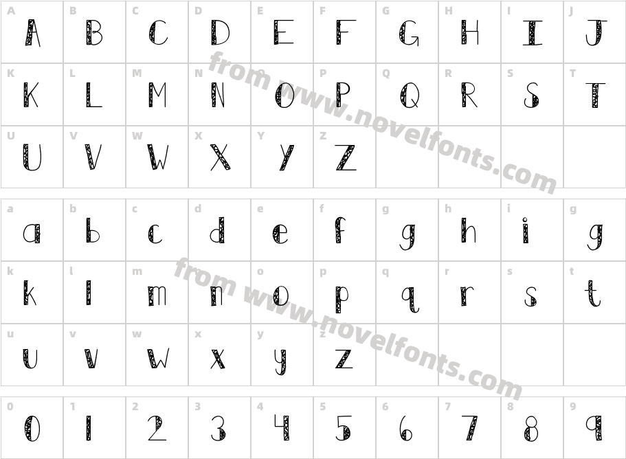 KBSwirlNTwirlCharacter Map