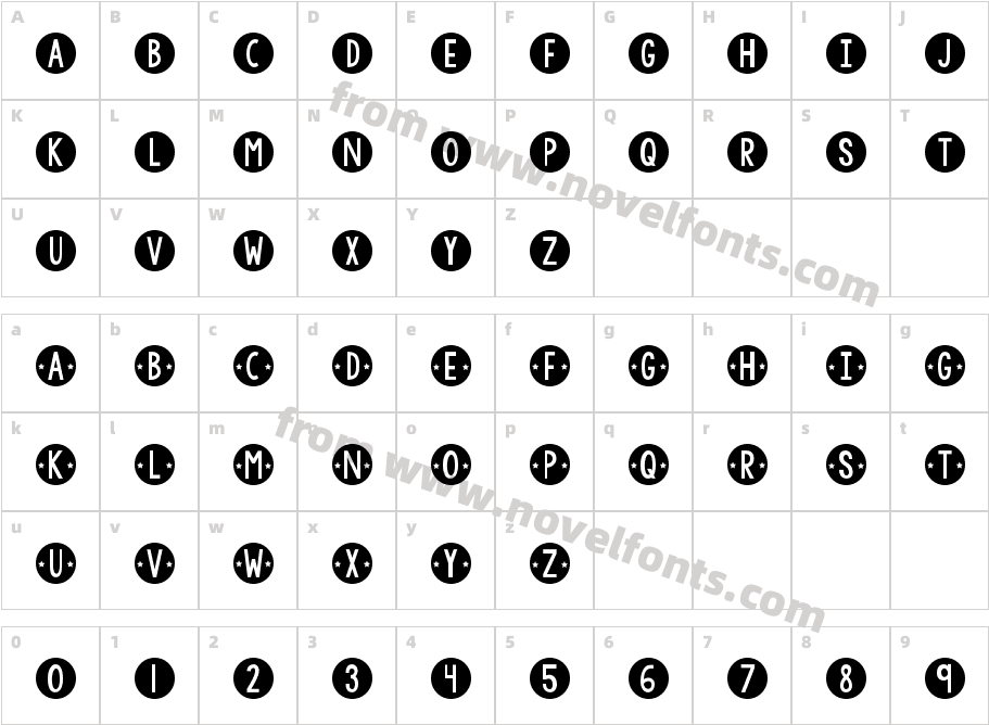 KG Counting StarsCharacter Map