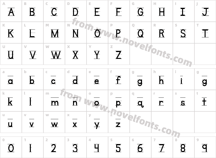 KG Primary Penmanship LinedCharacter Map