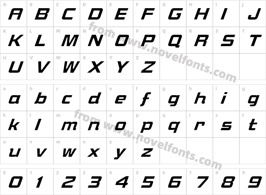 KHMenu BoldItalicCharacter Map